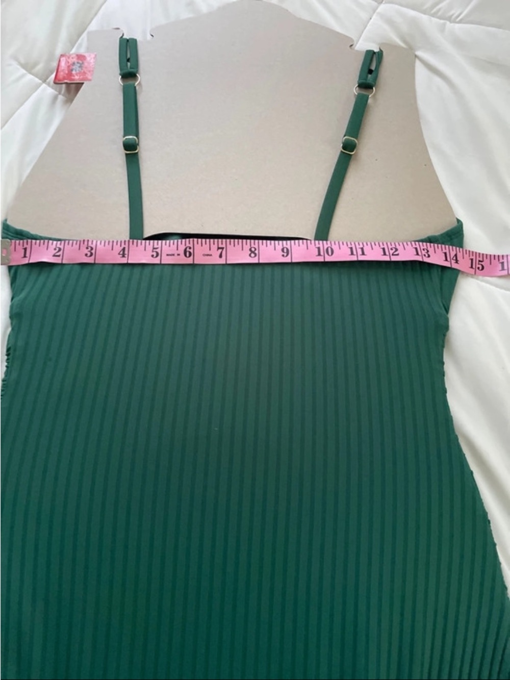 Deep Teal Ribbed One-Piece Swimsuit - Picture 7 of 11